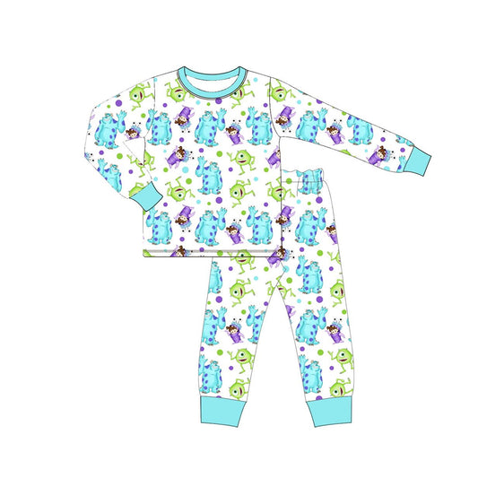 presale BLP0988 Purple, green, polka dot, blue, white, long sleeves and long pants pajama set   2024 9.21