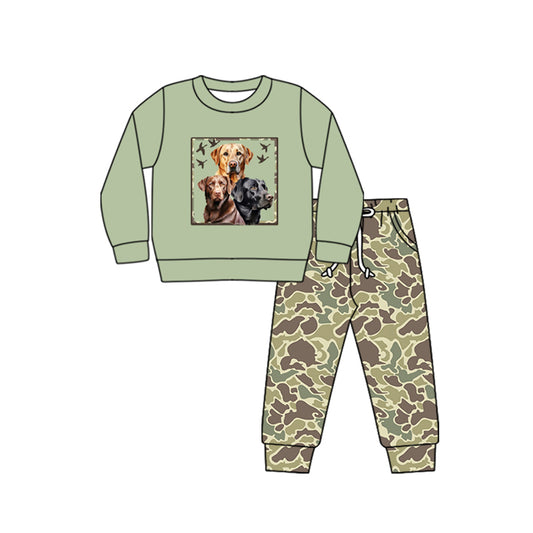 presale BLP0989 Duck Puppy Green Long Sleeve Camouflage Pants Suit   2024 9.21