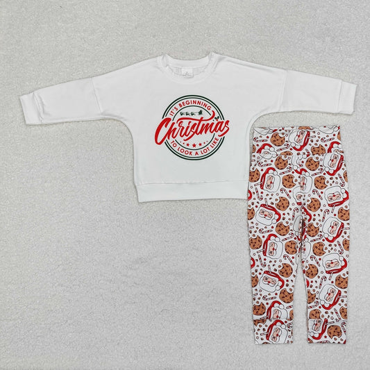 BLP1002 Santa Claus cup cane white long sleeve trousers suit