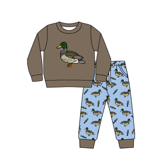 presale BLP1004 Duck Brown Long Sleeve Blue Pants Suit  2024 9.25