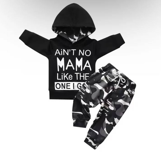 presale BLP1017  Black hooded long-sleeved trousers suit with lettering camouflage 2024 9.28