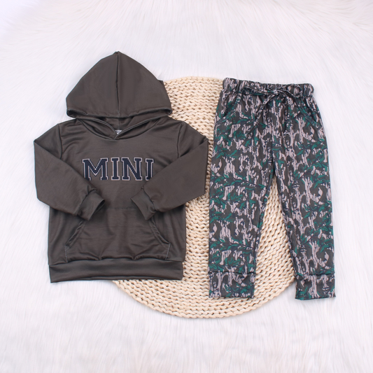 presale BLP1033 Hooded long-sleeved camouflage leaf pants suit   2024 10.10