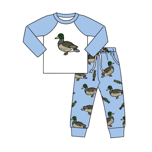 presale BLP1036 Duck Bottle Blue and White Long Sleeve Pants Suit  2024 10.14