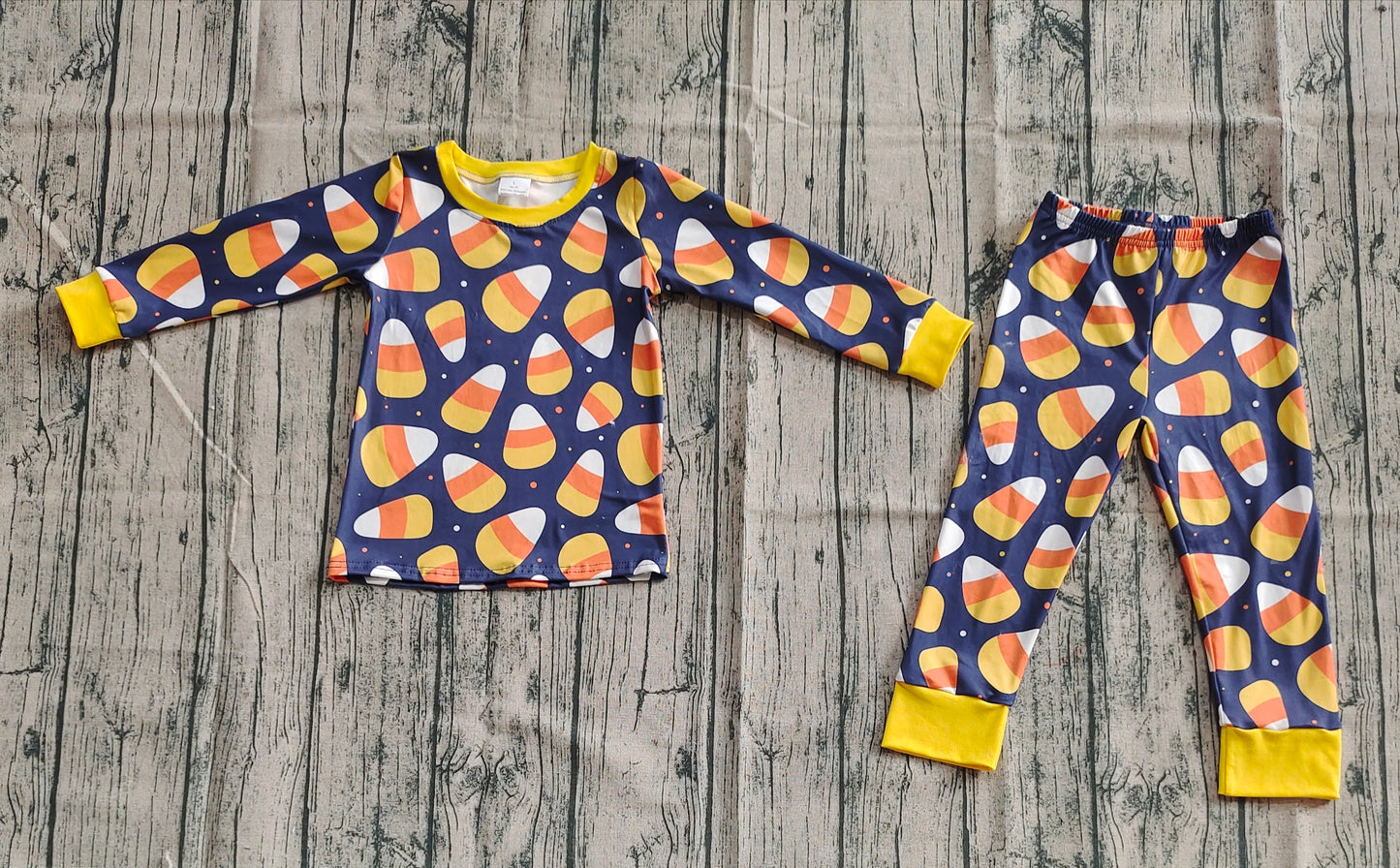 BLP1066 Baby Boys Black Long Sleeves Candy Plaid Top Pant Pajamas Set  D 5.26