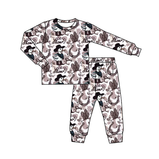 presale BLP1108 Baby Boys Long Sleeves Camo Gooses Top Pant Pajamas Set D 6.11