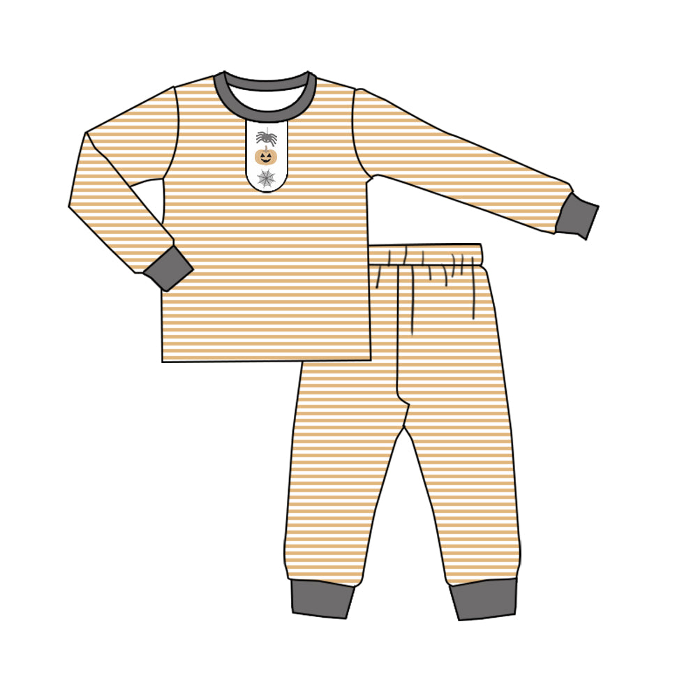 presale BLP1202 Baby Boys Ghost Pumpkins Top Pants Halloween Pajamas Set  D 7.28