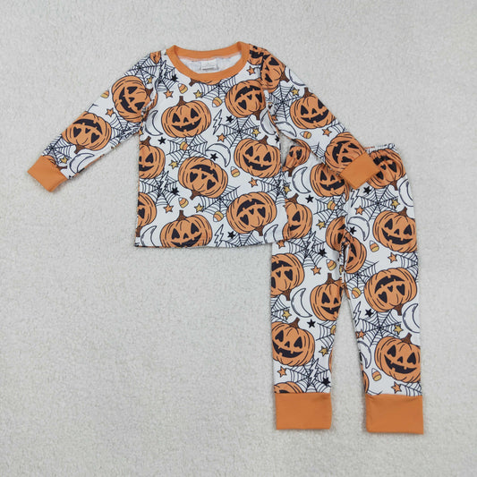 BLP1210  Baby Boys Ghost Pumpkins Top Pants Halloween Pajamas Set D 903