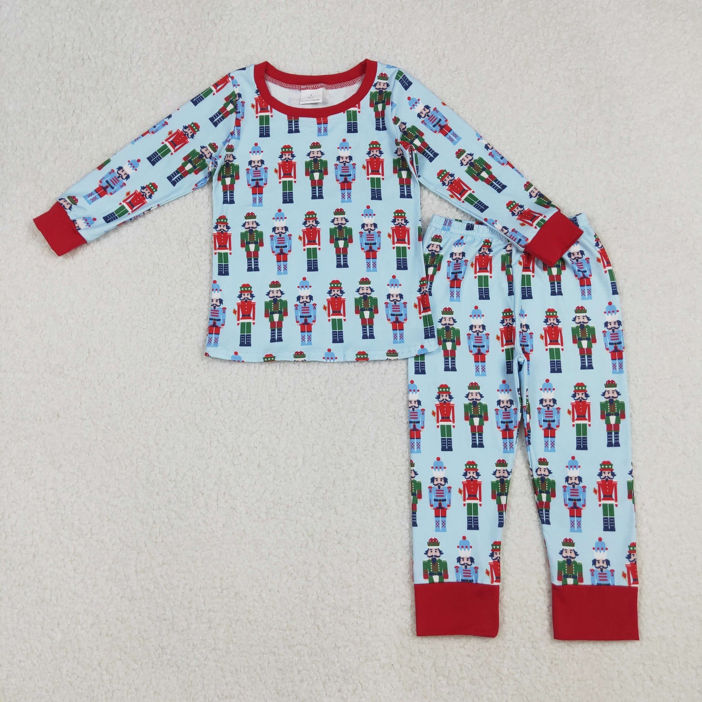 BLP1242  Baby Boys Colorfull Soldiers Plaud Top Pant Pajamas Set