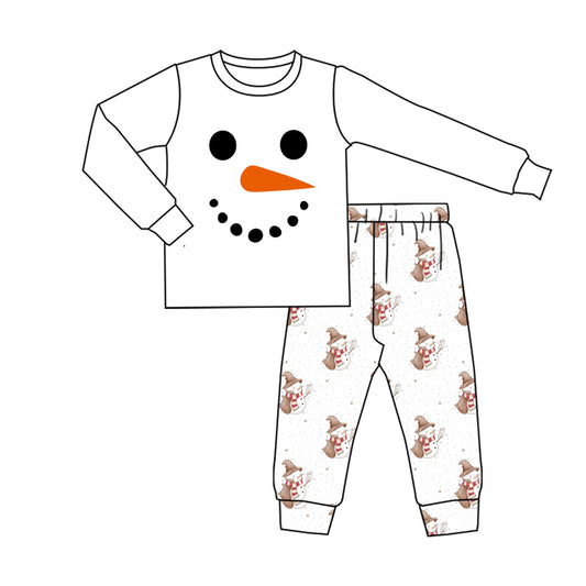 presale BLP1278 Adult Men Snowmen Shirt Top Pants Christmas Pajamas Sets D 910