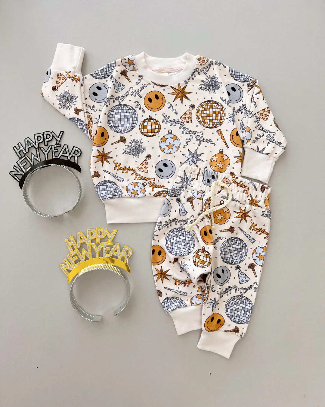 presale BLP1300 Baby Boys Happy New Smiles Stars Top Pants Pajamas Sets D 923