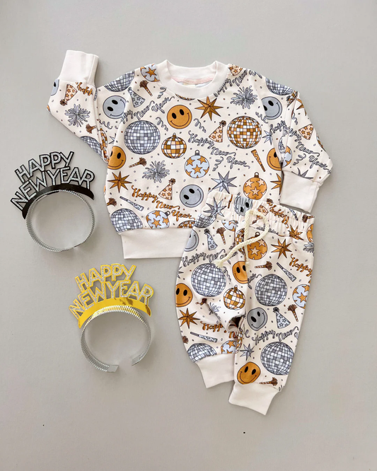 presale BLP1300 Baby Boys Happy New Smiles Stars Top Pants Pajamas Sets D 923