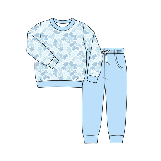 Pre order boy blue leopard jogger outfit