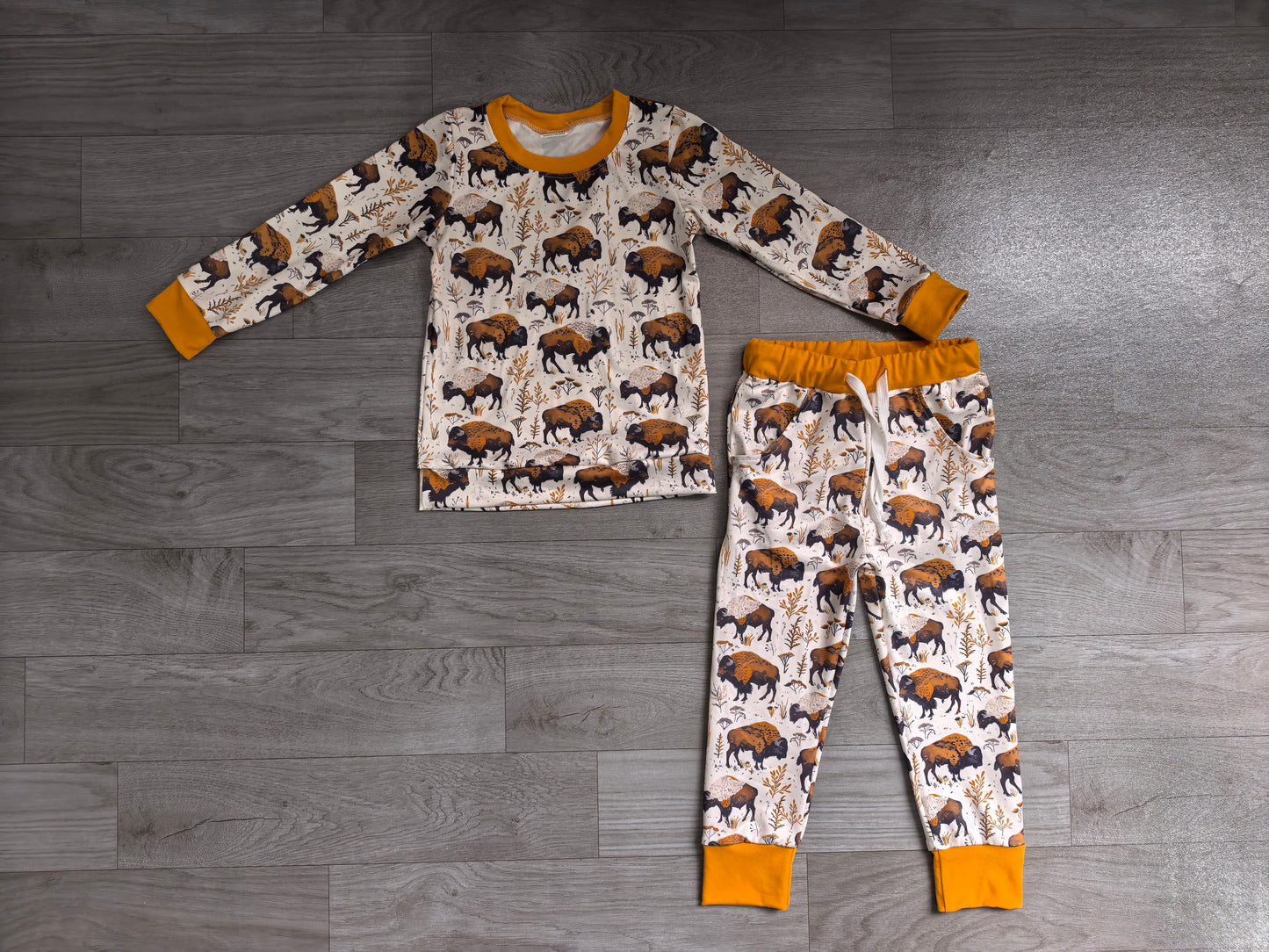Pre orde buffalo western dainty prairie PJ boys clothes