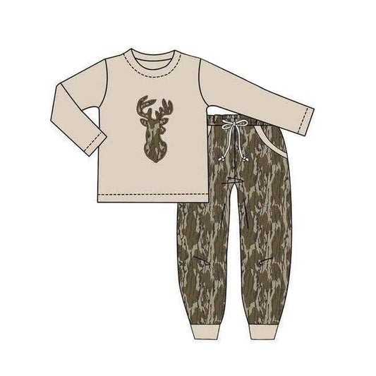 Pre order fall boy hunting deer camo jogger outfit