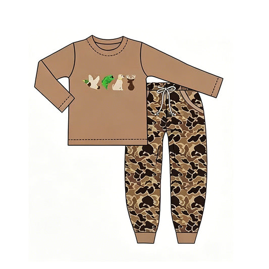 Pre order fall boy hunting and fishing camo jogger outfit