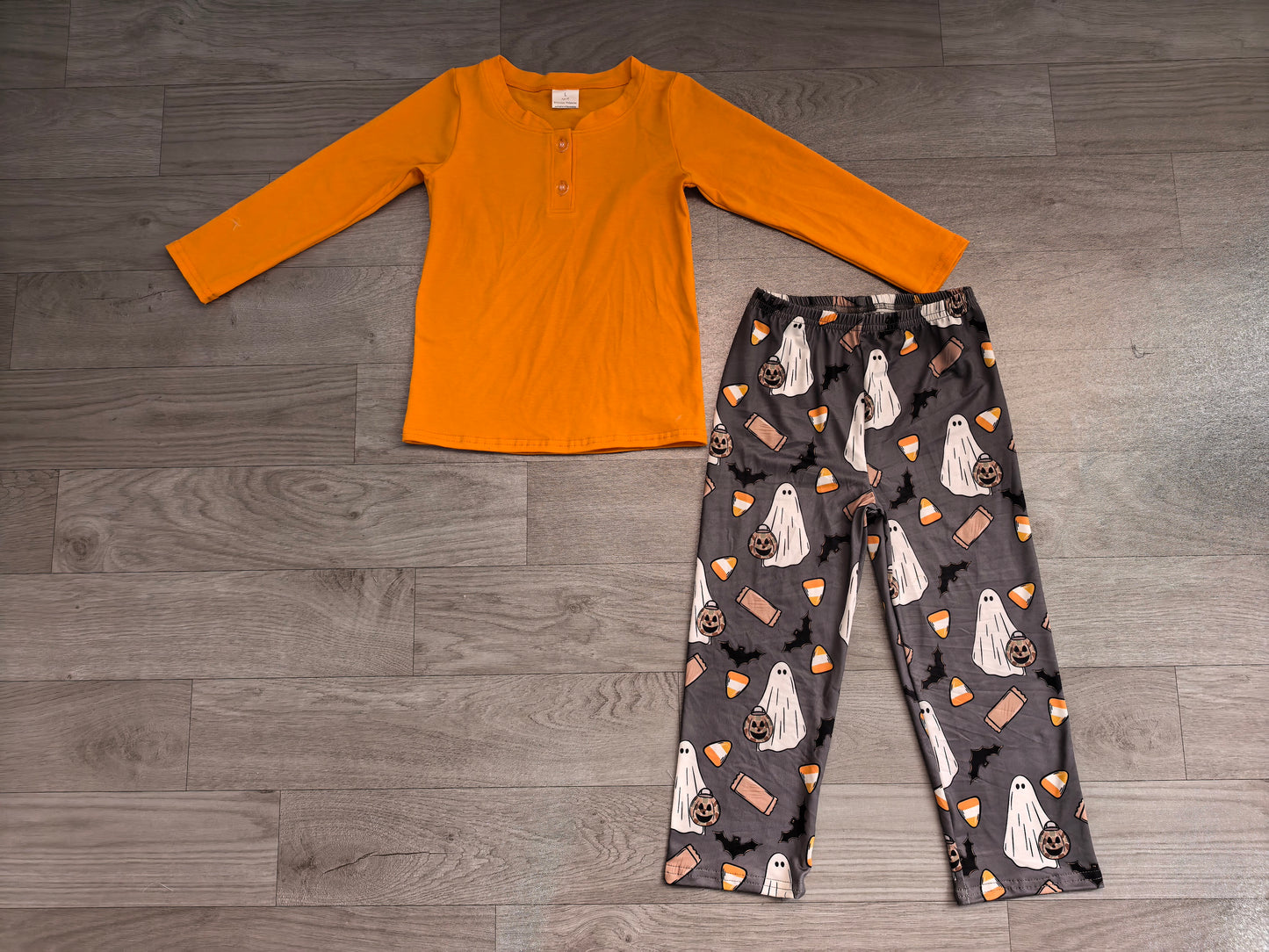 Pre order Halloween candy ghost boy sibling clothing
