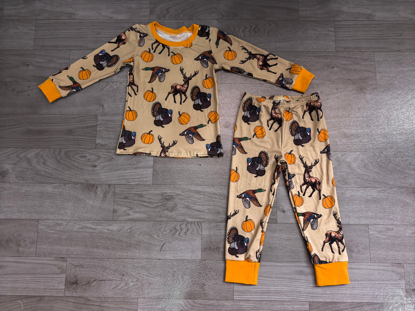 Pre order fall turkey deer mallard hunting boy sibling clothing