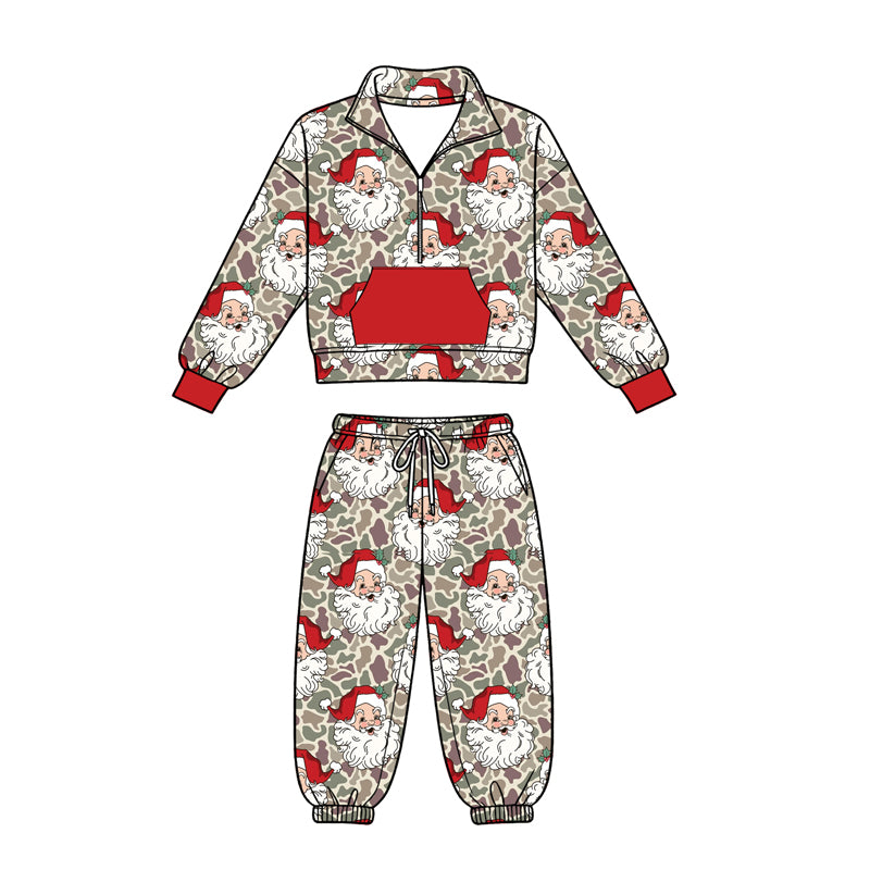 Pre order camo santa boy sibling clothing