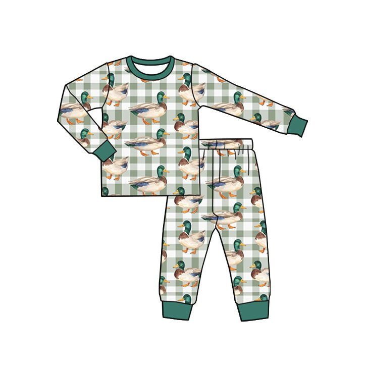 Pre order plaid with duck boy sibling clothing