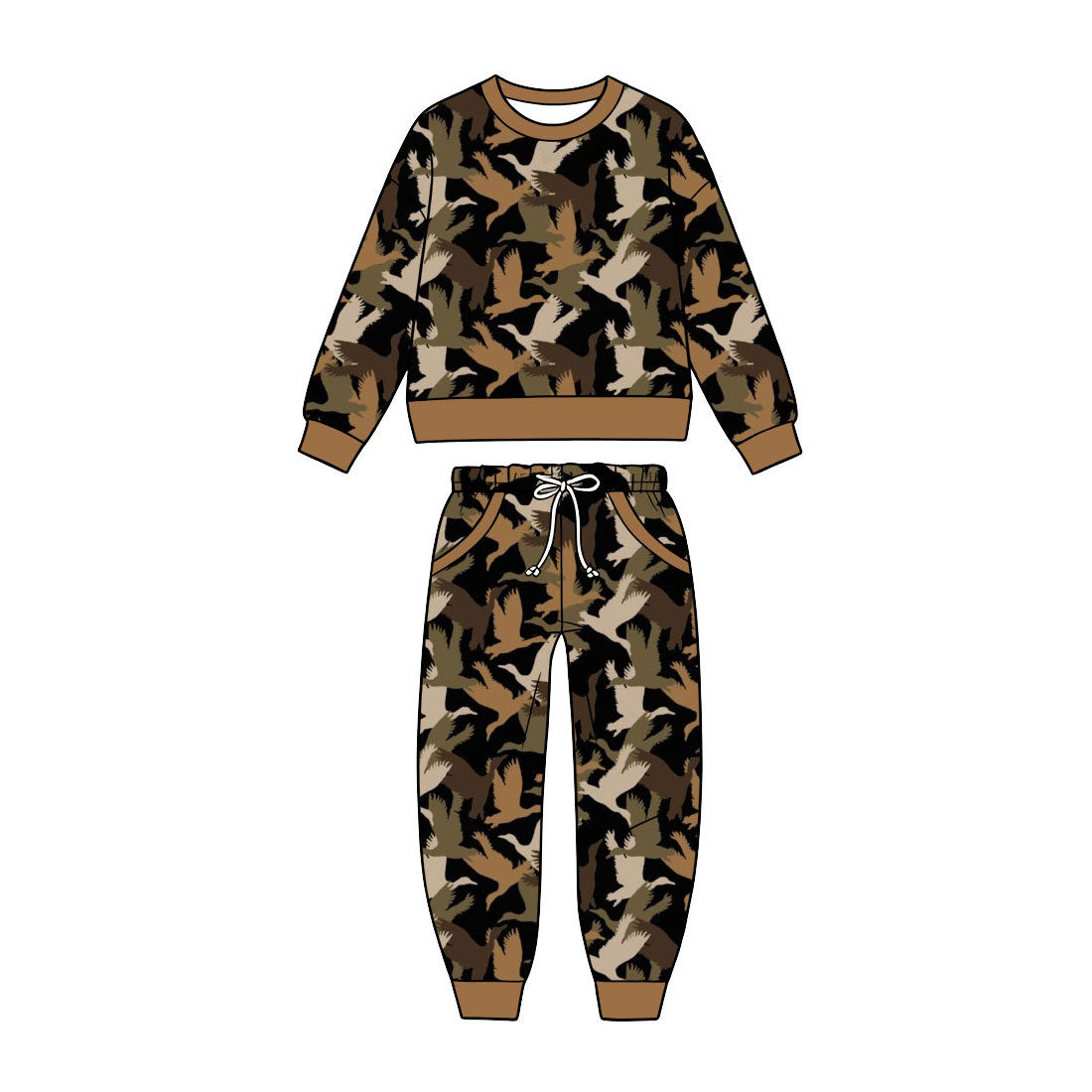 Pre order kids sibling camo mallard outfit