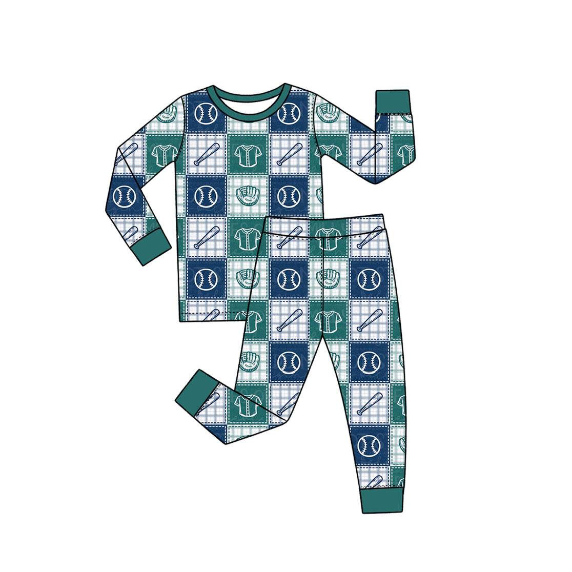 Pre order baseball print boy sibling clothing