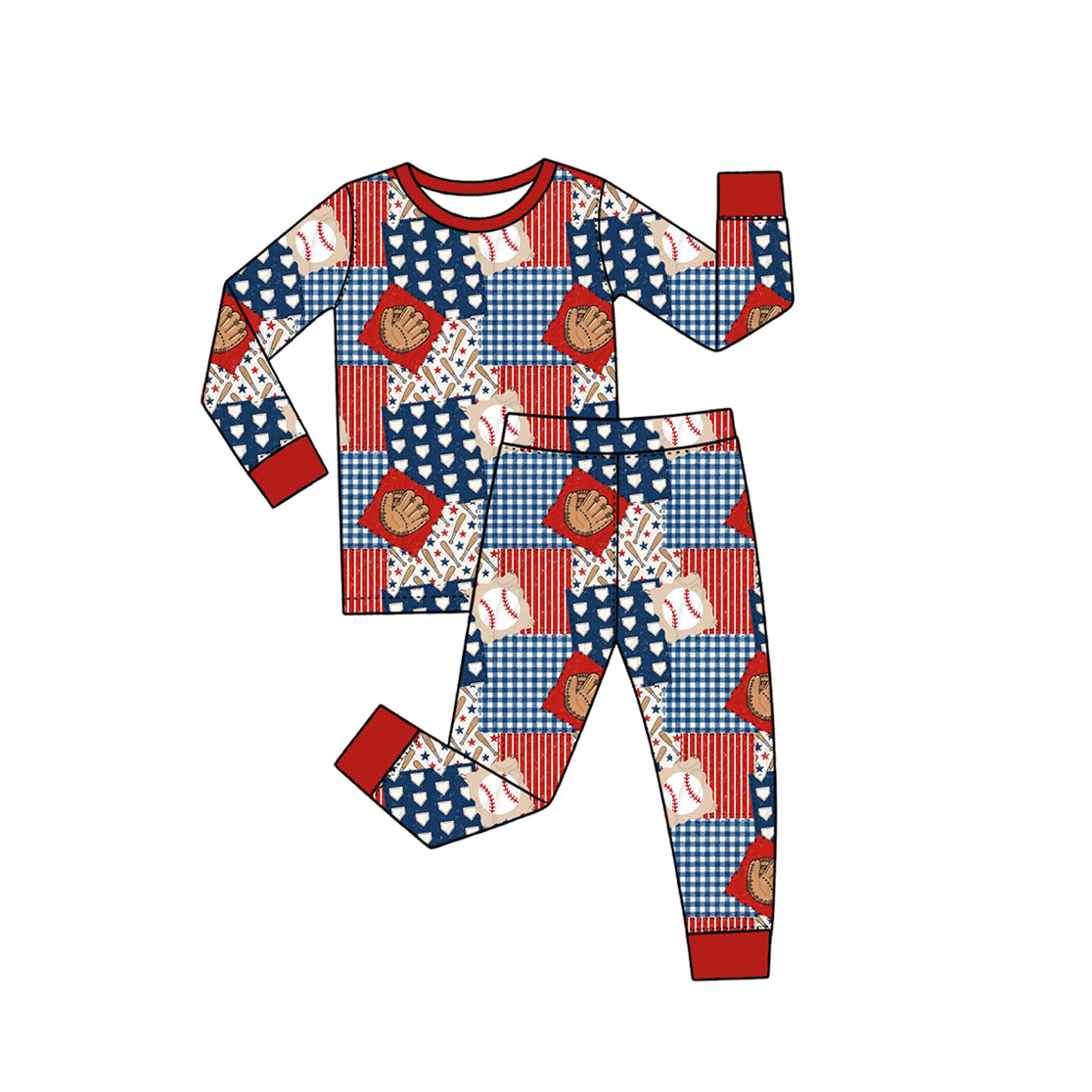 Pre order baseball print sibling clothing
