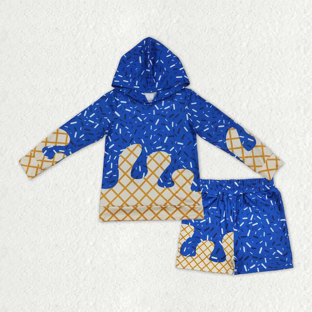 Sibling Baby Boys Sprinkles Drip Hoodies Top Shorts Team Clothes Sets