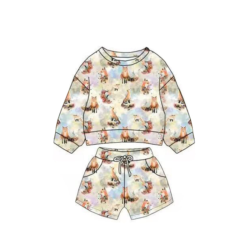 presale BLS0020 Baby Boys Hunting Frogs Long Sleeve Top Pockets Shorts Clothes Sets  D 1115