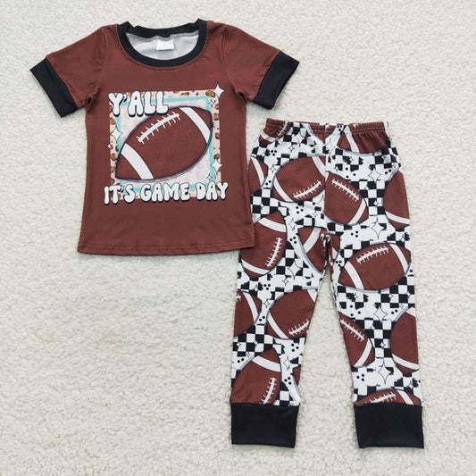 BSPO0059 Boys YALL Rugby Short Sleeve Pants Set D 7.12