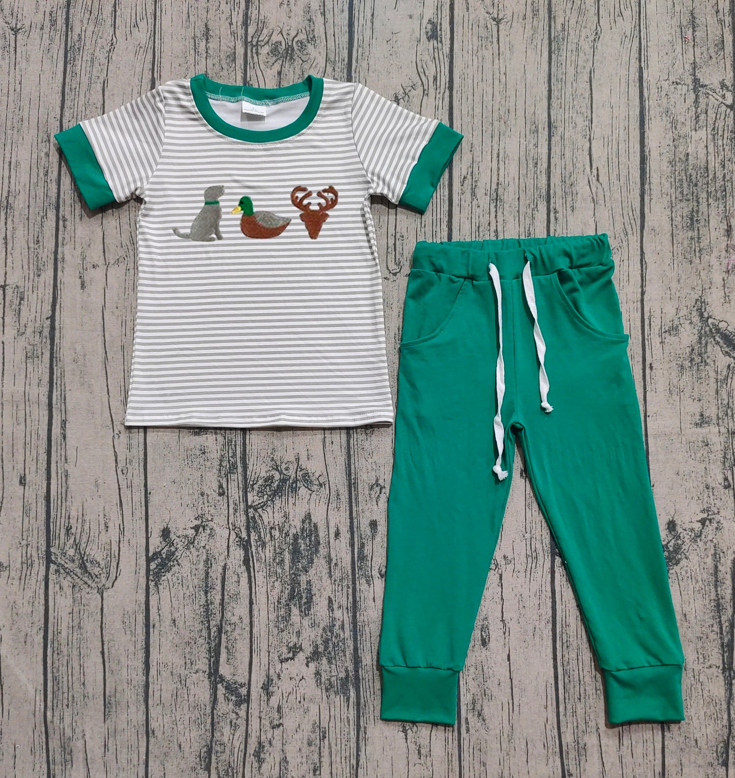 BSPO0154 Baby Boys Stripes Duck Pants Clothing Sets   D 828