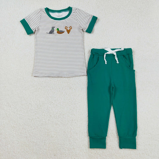 BSPO0154 Baby Boys Stripes Duck Pants Clothing Sets   D 828