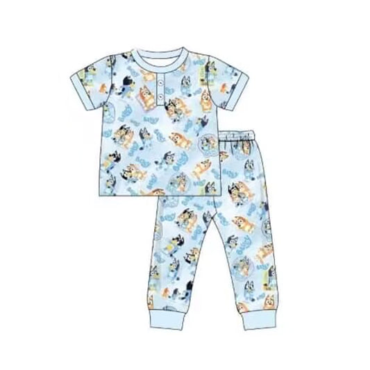 presale BSPO0362 Blue short-sleeved trousers pajama set