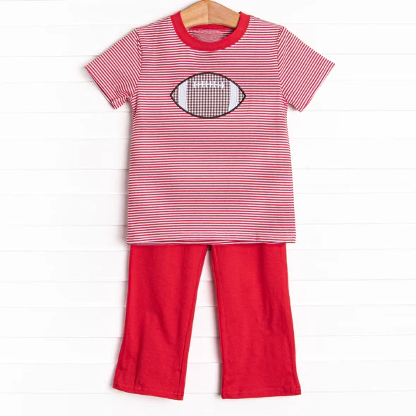 presale BSPO0470 Rugby Red Striped Short Sleeve Pants Suit 2024 7.22