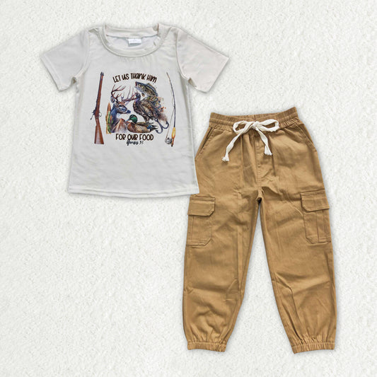 BSPO0484 Baby Boys Fishing Hunting Cargo Pants Clothes Sets