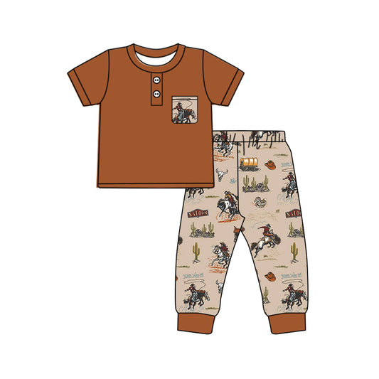 presale BSPO0503 Brown short-sleeved trousers with riding pockets 2024 10.10