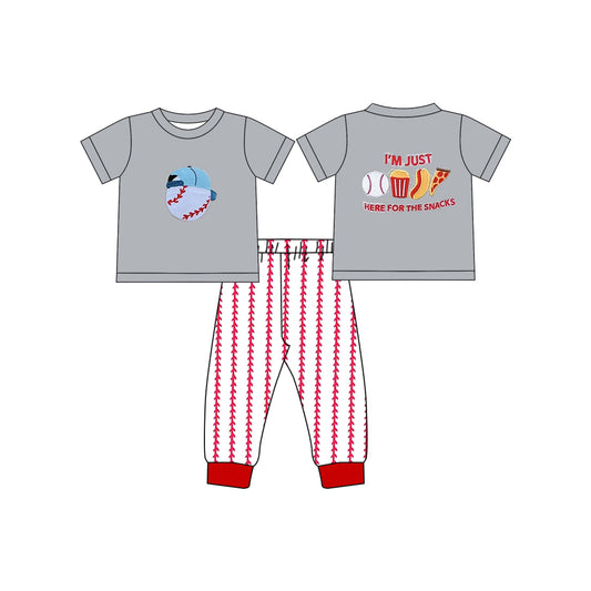 presale BSPO0559 Baby Boys Baseball Hats Top Stripes Pants Clothes Sets D 2.8