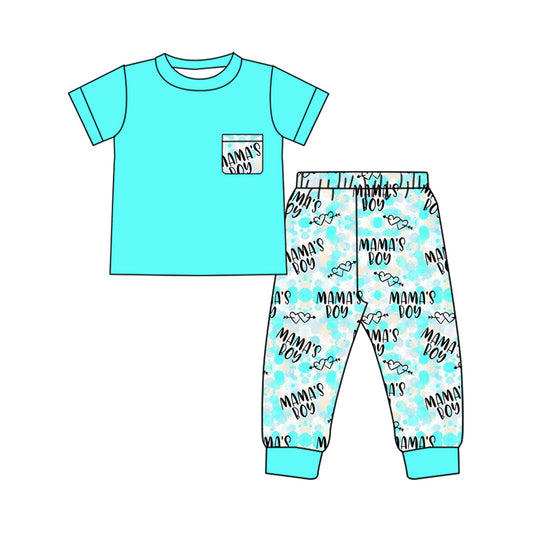 presale BSPO0587 Baby Boys Pocket Top Mamas Boys Western Camo Leggings Clothes Sets   D 915