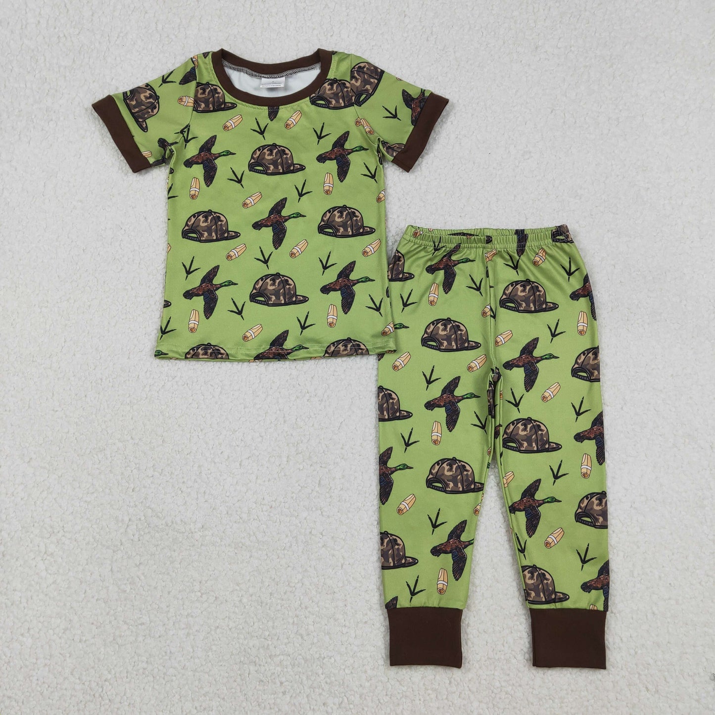 Baby Boys Camo Hunting Pajamas Sets with Ducks Calls Hat Top And Pants Sleepwear for Infants