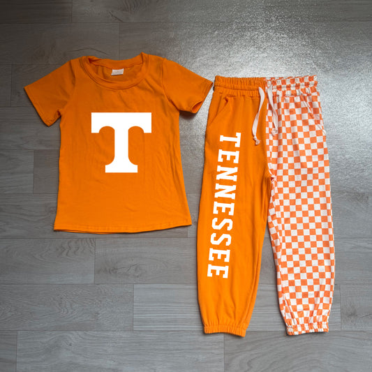 Pre order orange tennessee digital print joggers outfit