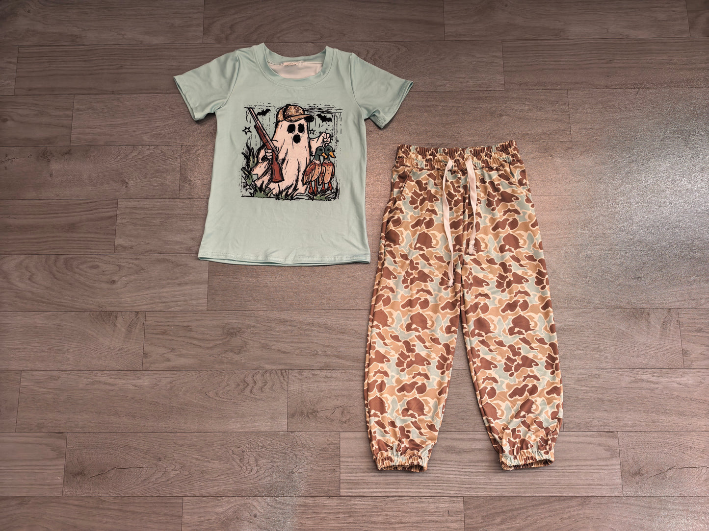 Pre order hunting ghost tee camo joggers boy outfit