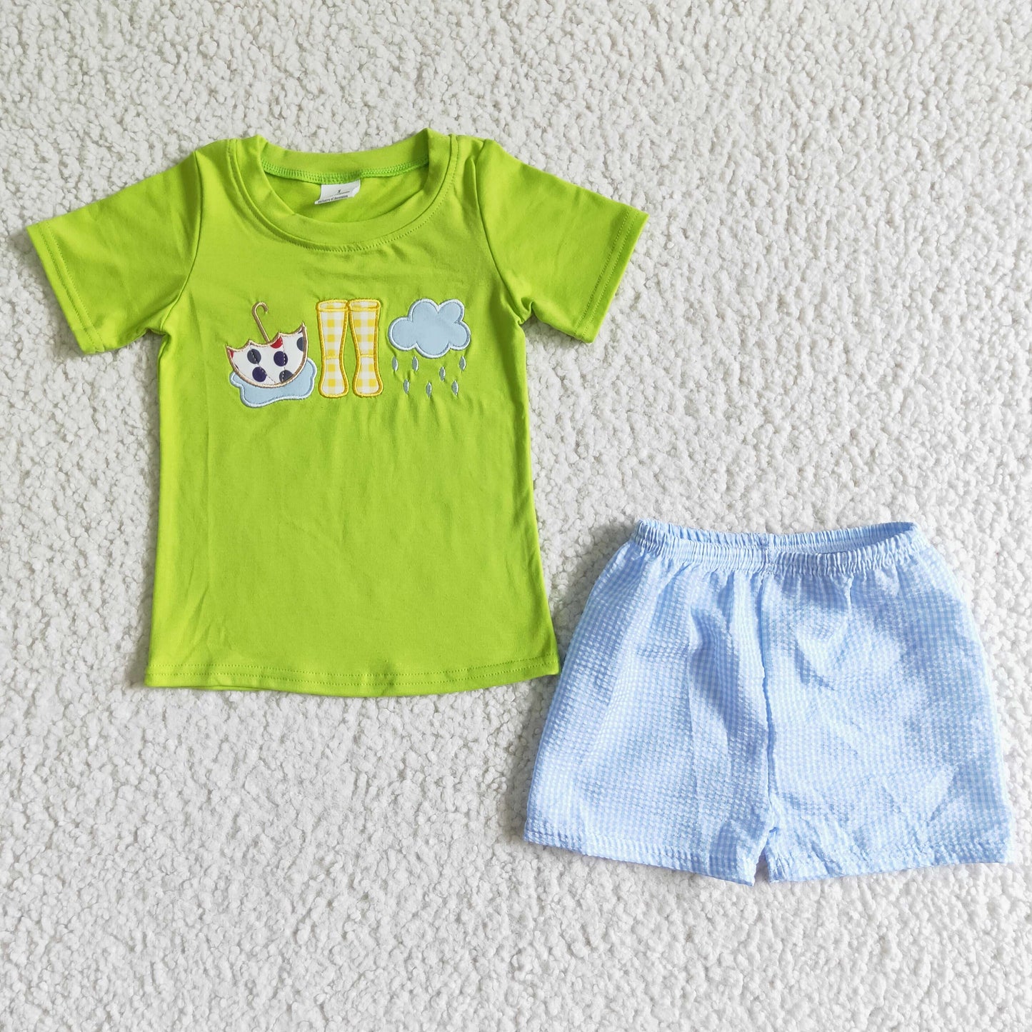 BSSO0082 rainy day boy shorts set