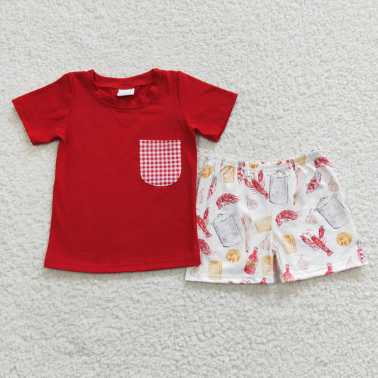 BSSO0250 crawfish boil boy shorts set