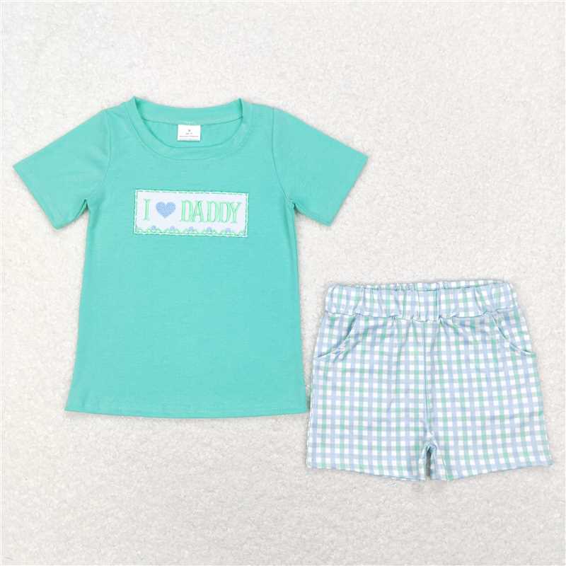 Match Embroidery Baby Kids Toddler I Love Daddy Father's Day Clothing  D 4.9