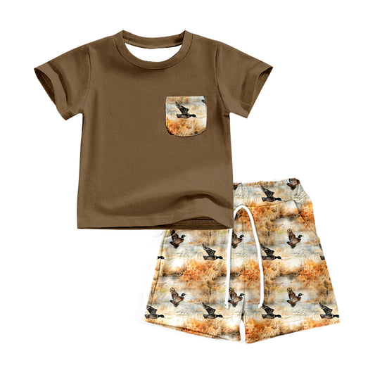 preorder BSSO0776 Baby Boys Mallar Duck Shorts Set