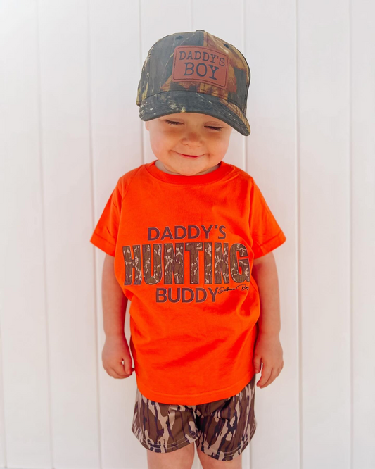 BSSO0922 daddy's hunting buddy orange short sleeve camouflage shorts suit BT0672+SS0201