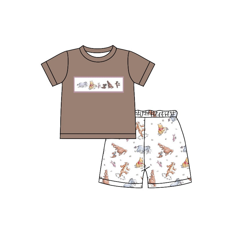 presale BSSO0940 Brown short sleeve shorts suit