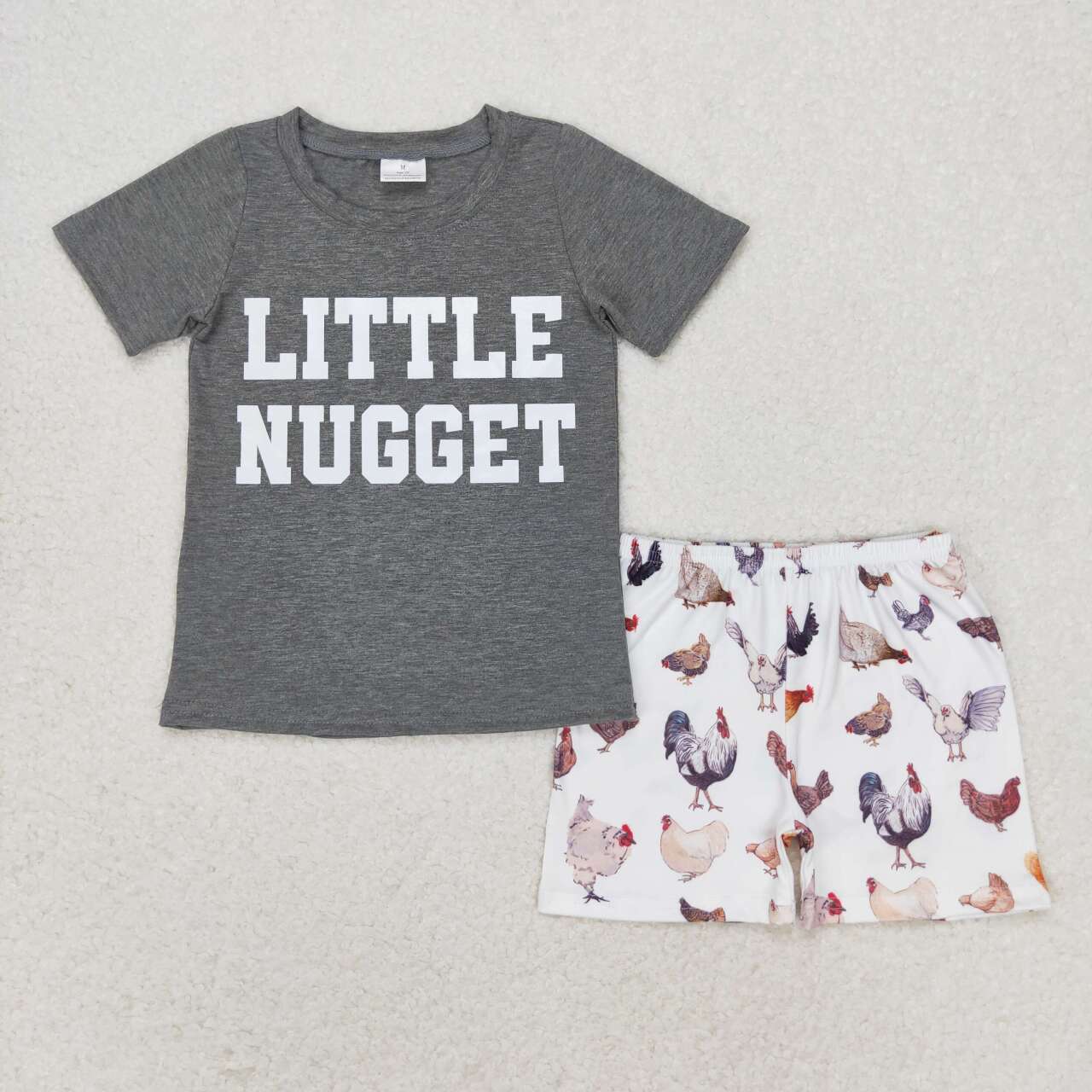 BSSO0943 Gray short sleeve chick shorts suit