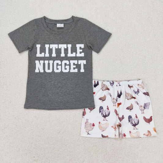 BSSO0943 Gray short sleeve chick shorts suit