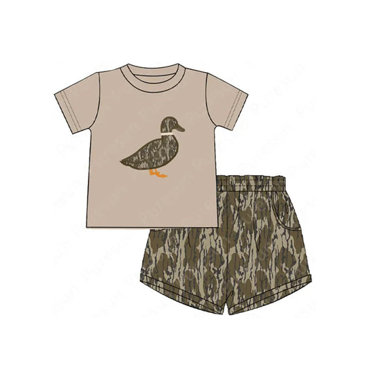 preorder BSSO1169 Camouflage duck short sleeve shorts set  2024 12.4