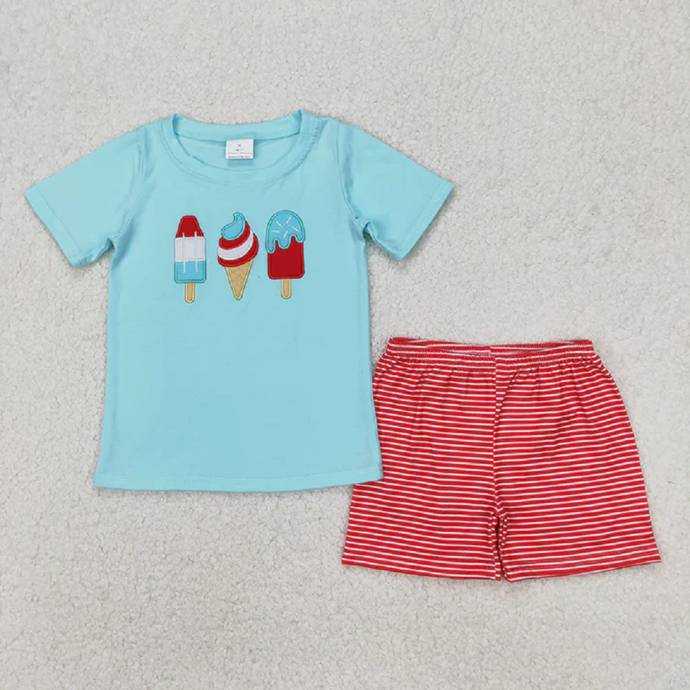 Match Baby Boys Girls Popstick Shirt 4th Of July Rompers Shorts Sets  D 4.4